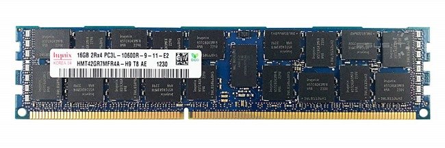 Memory RAM 1x 16GB Hynix ECC REGISTERED DDR3 2Rx4 1333MHz PC3-10600 RDIMM | HMT42GR7MFR4A-H9