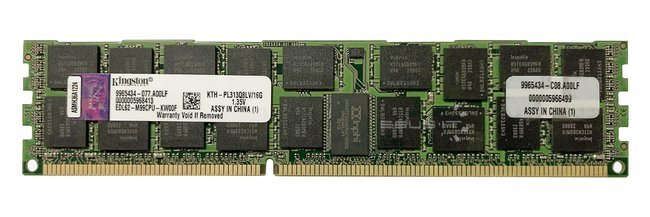 Memory RAM 1x 16GB Kingston ECC REGISTERED DDR3  1333MHz PC3-10600 RDIMM | KTH-PL313Q8LV/16G