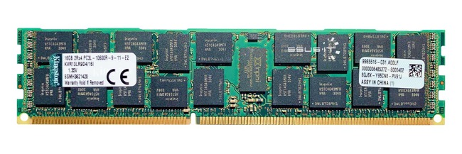 Memory RAM 1x 16GB Kingston ECC REGISTERED DDR3 2Rx4 1333MHz PC3-10600 RDIMM | KVR13LR9D4/16I