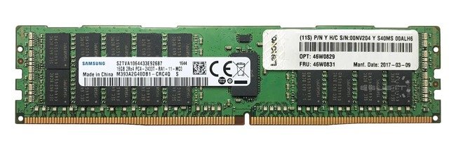 Memory RAM 1x 16GB Lenovo ThinkServer & System X DDR4 2Rx4 2400MHz ECC REGISTERED DIMM | 46W0829 