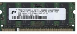 Memory RAM 1x 2GB Kingston SO-DIMM DDR2 800MHz PC2-6400 | KVR800D2S6/2G