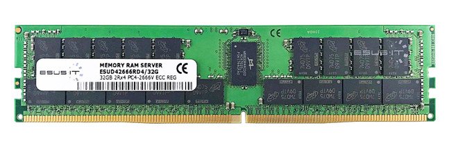 Memory RAM 1x 32GB ESUS IT ECC REGISTERED DDR4 2Rx4 2666MHZ PC4-21300 RDIMM | ESUD42666RD4/32G