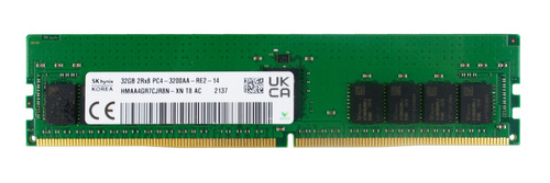 Memory RAM 1x 32GB Hynix ECC REGISTERED DDR4 2Rx8 3200MHz PC4-25600 RDIMM | HMAA4GR7CJR8N-XN