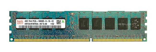 Memory RAM 1x 4GB Hynix ECC REGISTERED DDR3  1333MHz PC3-10600 RDIMM | HMT351R7BFR4A-H9