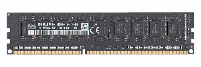 Memory RAM 1x 4GB Hynix ECC UNBUFFERED DDR3  1866MHz PC3-14900 UDIMM | HMT451U7AFR8C-RD