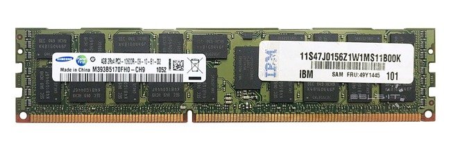 Memory RAM 1x 4GB Samsung ECC REGISTERED DDR3  1333MHz PC3-10600 RDIMM | M393B5170FH0-CH9