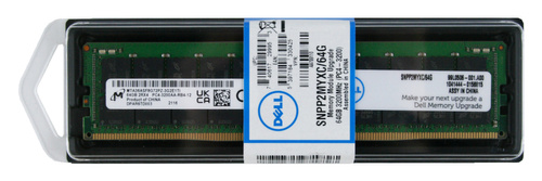 Memory RAM 1x 64GB DELL PowerEdge & Precision Workstation DDR4 2Rx4 3200MHz ECC REGISTERED DIMM | SNPP2MYXC/64G 