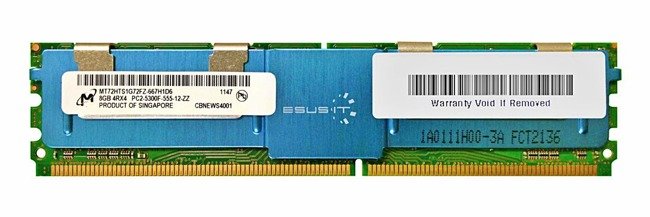 Memory RAM 1x 8GB Hynix ECC FULLY BUFFERED DDR2 667MHz PC2-5300 FBDIMM | MT72HTS1G72FZ-667H1D6