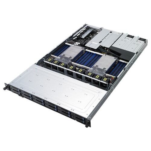 Server platform ASUS 1U RS700A-E9-RS12V2/4NVMe 90SF0061-M01880 AMD x 2 DDR4 x 32 12 x 2.5" SATA/SAS/NVME PSU 1+1