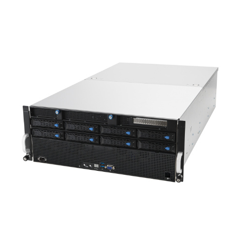 Server platform ASUS 4U ESC8000A-E11-SKU1/2.2KW(2+2)/2PCIe/2NVMe 90SF0214-M002J0 AMD x 2 DDR4 x 32 10 x 2.5" SATA/SAS+2NVME PSU 2+2