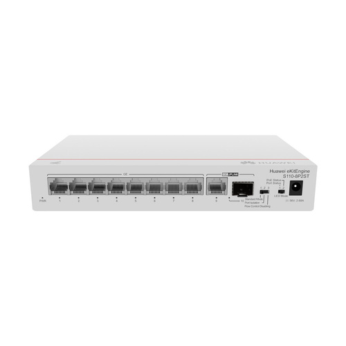 Switch Huawei S110-8P2ST 8x 1Gb 1x RJ-45/SFP 124 W PoE+