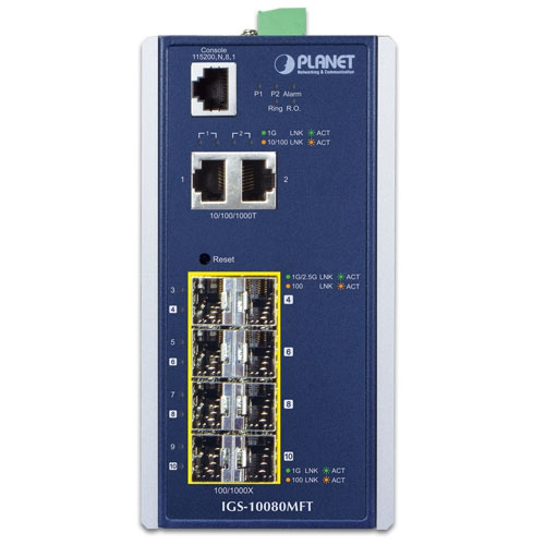 Switch Planet IGS-10080MFT 2x 1Gb 6x SFP