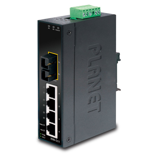 Switch Planet ISW-511S15 4x 100Mb 1x 100Mbps SFP