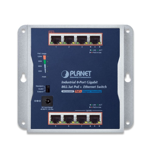 Switch Planet WGS-818HP 8x 1Gb 120 W PoE+