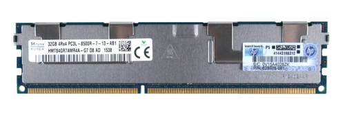 Memory RAM 1x 32GB Hynix ECC REGISTERED DDR3  1066MHz PC3-8500 RDIMM | HMT84GR7AMR4A-G7