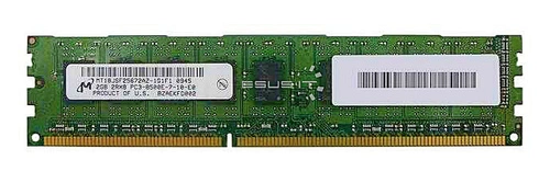 Memory RAM 1x 2GB Micron ECC UNBUFFERED DDR3  1066MHz PC3-8500 UDIMM | MT18JSF25672AZ-1G1