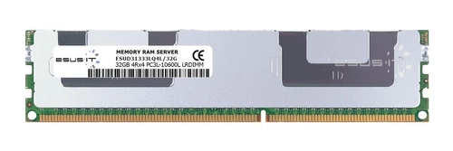 Memory RAM 1x 32GB ESUS IT ECC LOAD REDUCED DDR3 4Rx4 1333MHz PC3-10600 LRDIMM | ESUD31333LQ4L/32G