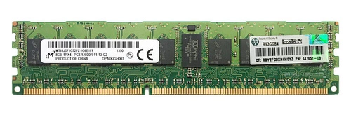 Memory RAM 1x 8GB Micron ECC REGISTERED DDR3  1600MHz PC3-12800 RDIMM | MT18JSF1G72PZ-1G6 