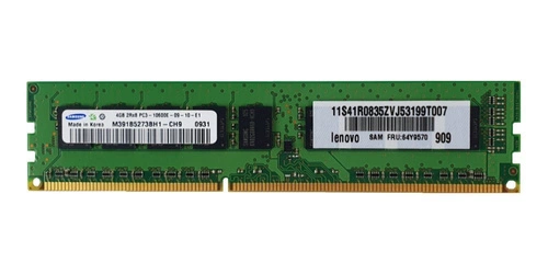 Memory RAM 1x 4GB Samsung ECC UNBUFFERED DDR3 2Rx8 1333MHz PC3-10600 UDIMM | M391B5273BH1-CH9