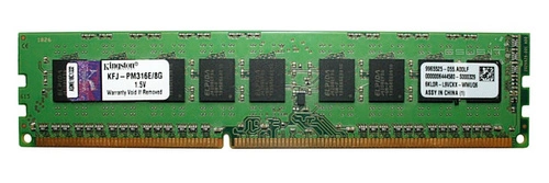 Memory RAM 1x 8GB Kingston ECC UNBUFFERED DDR3  1600MHz PC3-12800 UDIMM | KFJ-PM316E/8G