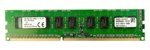 Memory RAM 1x 4GB Kingston ECC UNBUFFERED DDR3  1333MHz PC3-10600 UDIMM | KTD-PE313E/4G