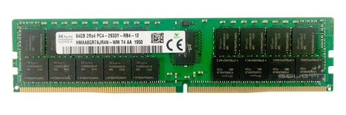 Memory RAM 1x 64GB Hynix ECC REGISTERED DDR4 2Rx4 2933MHz PC4-23400 RDIMM | HMAA8GR7AJR4N-WM